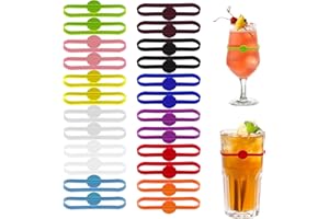 Caldamn Glas Markierung Trinkgläser Wiederverwendbare Glasmarkierer Weinglas Anhänger Praktischer Haltbar Getränke Markierer