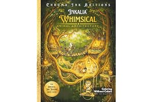 Inkalia Premium Ink Tracing: Whimsical Animal Architecture: Bold and Easy Relaxing Crafts for Adults. A Calm Drawing Book to