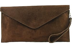 MODAMODA DE - MADE IN ITALY ModaModa de. Clutch italiano de piel, cartera, bolso de noche, de ciudad, ante T106