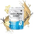 BioTechUSA 100% Pure Whey | Protein Powder with BCAA and Glutamine | Gluten-Free, Palm Oil Free | 21g Protein per Serving, 454 g, Bourbon Vanilla