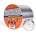 TAPEBEAR Butyl Tape for Roof and Leak Repair, Waterproof Sealing Tape Silver Aluminum Tape For Window, Glass, Silicone & EDPM Patching Pipe Sealing, Outdoor Use, 4inch x16feet