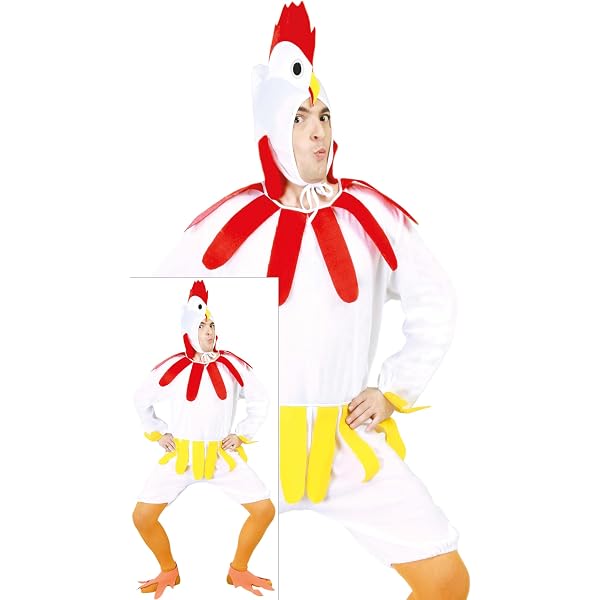Disfraz De Gallo Para Adulto Talla M-L My Other Me - Incluye Gorro Con Cresta, Mono Y Pantalón Con Patas