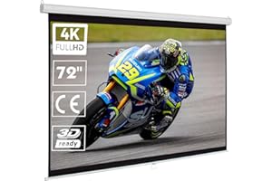 LUX-SCREEN Pantalla de proyeccion Manual de 140 x 105cm, Luxscreen 72" Pulgadas