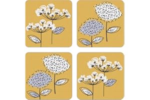 Cooksmart Lot de 4 Dessous de Verre Motif Prairie rétro