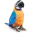 Zappi Co - Children's Realistic Soft Cuddly Plush Toy Animal - Perfect Playtime Companions for Children with Lifelike Detail featured Tiktok (28cm Length) (Blue Yellow Macaw Parrot)