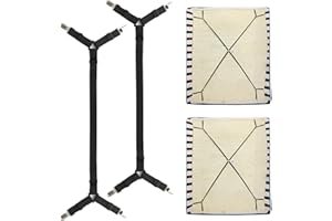 Wasuqo Bettlakenspanner,2 Stück Verstellbare Dreieck Spanner, Elastische Hosenträger für Bettlaken Verstellbar Spanner,Elastisch für Alle Größen Runde Quadratische Laken Matratzen