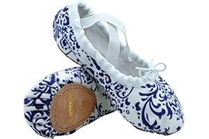 SLEMON s.Lemon Scarpette da Danza Classica, Tela Ballerina Scarpe da Ginnastica Ballo Pantofole per Bambina e Adulti