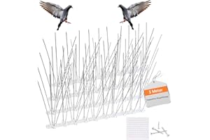 TOKIISHE 12 Stück 25cm Taubenabwehr Spikes Vogelabwehr Edelstahl, Tierfreundliche Taubenabwehr für Balkon Dach Zaun Fenster Garten Katzen Vogel Spikes und Taubenschutz Gegen alle Vogelarten (3 Meter)