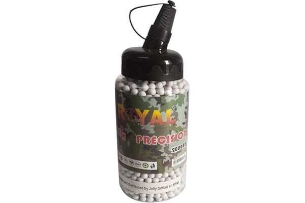 Area Shopping 2000 pellets pour l'air Airsoft Doux 6mm 0,20 g de précision de Haute qualité Royale BB