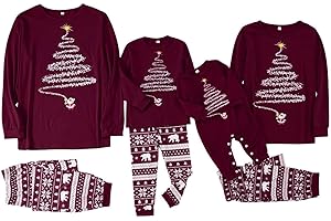 C'EST TT Weihnachts Pyjama Family Set Damen Herren Kinder Christmas Pajamas Langarm Weihnachtspyjama Lang Weihnachtsoutfit Familienoutfit Familienpyjama