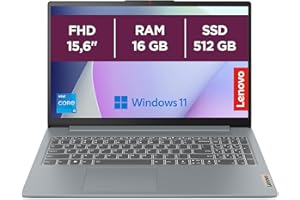 Lenovo IdeaPad Slim 3 Gen 8 – Ordenador Portátil 15.6" FHD Intel Core i5-13420H, 16 GB RAM, 512 GB SSD, Intel UHD Graphics, Wi-Fi 6, Win 11 Home, Office Trial Teclado QWERTY Español - Gris Ártico
