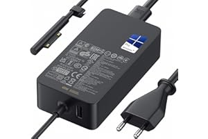 BRUSACE Chargeur Microsoft Surface,65W Surface Pro Chargeur pour Surface Pro 3/4/5/6/7/7+/8/9, Surface Laptop1/2/3/4/5, Surface Go/Go2/Go3, Surface Laptop Go 1/2/3, Surface Book1/2/3, Surface Laptop Studio