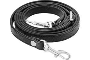 TUCNOEU Leather Bag Straps for Crossbody Handbags, 105cm-120cm Adjustable Leather Shoulder Strap Replacement, Bag Straps for Crossbody Handbags with Metal Swivel Hooks