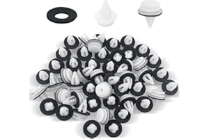 Eckerdromk 80PCS Grapas Coche, Universales Coches Clips Remache de Plastico con Diseño de Almohadilla Esponja, Grapas Coche Paneles de Puerta, Impermeables para la Mayoría de los Coches