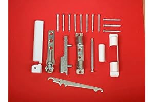 FTF - FENSTERTECHNIK Aubi Siegenia Si Lot de roulements d'angle EW001/EB005 + roulements de direction LL300 + clé de réglage avec capuchons blancs