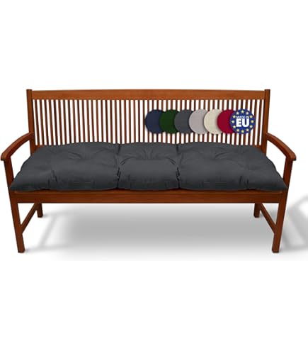 Koll Living Sitzkissen Gartenmöbel - Anthrazit 57x33x5cm Outdoor Sitzpolster