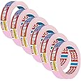 tesa 4333-00018-01 Precision Sensitive, Razor Sharp Edge and Low Tack Masking Tape for Indoor Painting and Decorating, Residue Free Removal, 50 m x 25 mm, 6 rolls
