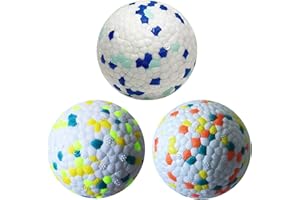 CAISHOW 3Pack Dog Ball Toys Indestructible Dog Ball Float On Water Fetch Bouncy Durable Solid Rubber Ball For Puppy Small And Medium Dogs Playing Toys (3Pcs-2.55'')