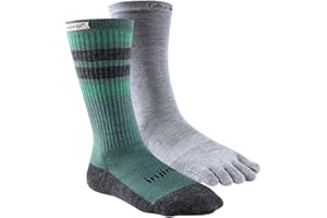 Injinji Liner + NuWool Hiker Crew Combo/Moss