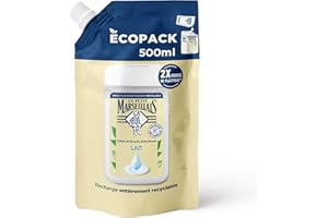 Le Petit Marseillais – Recharge Crème de Douche Extra Douce Lait (écopack de 500 ml) – Gel douche avec 92% d'ingrédients d'origine naturelle – pH neutre pour la peau et sans colorant