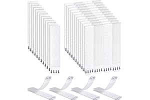 Ainiv 32-Pairs(64 Strips) Adhesive Picture Hanging Strips, Large 93x19mm Double Side Hook Loop Mounting Tapes for Photo Frame, Damage Free Removable Wall Adhesive Strips for Poster Picture Hanger