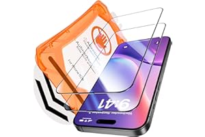 Uyiton per iPhone 15/16 Pellicola - Durezza 9H TOP Pellicola Protettiva Vetro Temperato [Installazione Automatica] Copertura Totale Protezione per iPhone 15/16, 2 Pezzi