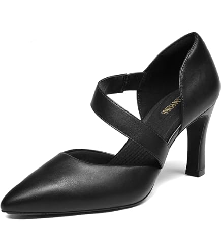 FamMe Damen Pumps Mit Pailletten - Blockabsatz Mary Jane Schuhe Silber