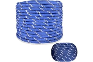 ROSTEEN Polypropylene Paracord Rope, 10 mm, Rip-proof Rope, Nylon Rope, Boat Rope, Outdoor Rope, Blue PPM Rope for Boating, Sports, Camping, Sailing, Fishing, Hiking (10 mm - 5 m)
