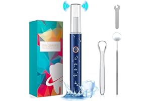 HassoKon Teeth Cleaning Kits with 4 Adjustable Modes, 4 Cleaning Heads (Blue)