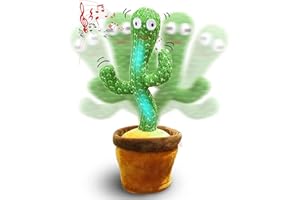 Vicyol S&D Cactus Bailarín con Movimiento Electrónico, Luces y 120 Canciones. Diseño con Bandera de España. Adorno para el Hogar. Pilas AA no Incluidas.