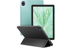 Haehne Tablette Android, Tablette 10 Pouces, Tablette Tactile, WiFi, GPS, avec Coque, Vert