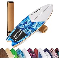 BoarderKING Balance Board Wave - Tavola di Equilibrio per Surf e Skate Indoor, Tavola Propriocettiva per NeuroMuscular Respon