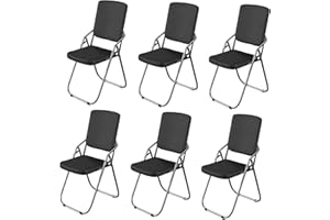 Chleby 6Pcs Chaise pliante Chaise visiteur Chaise pliante rembourrée en Cuir Chaise de salle à manger pliante Les chaises pliantes conviennent à la cuisine,l'intérieur,l'extérieur, salle de conférence