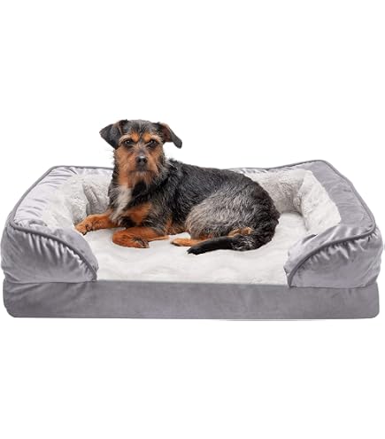 Furhaven Cooling Gel Dog Bed For Large Dogs - Orthopedic L-Shaped Chaise, Removable Cover, Jumbo/XL - View #14