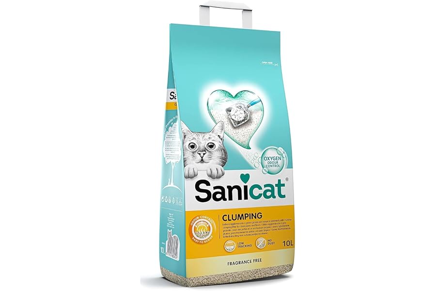 Sanicat - Arena para Gatos Aglomerante Sin perfume | Hecha de minerales naturales con control de olor garantizado | Absorbe l