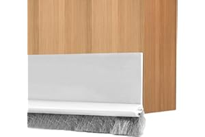 AIMEKE 2 Stück Zugluftstopper für Türen 100cm Türdichtung Selbstklebend Bürstendichtung Türbodendichtung Unten Türleiste mit Bürste (Weiß)