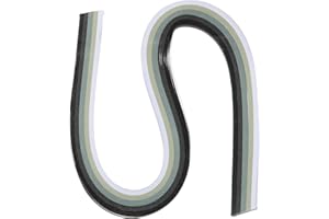 PATIKIL 120pcs Rainbow Quilling Strips Paper 3/16"(5mm) 21" Origami Paper Quilling Strip for Art DIY Hand Craft Christmas, Gradient Black