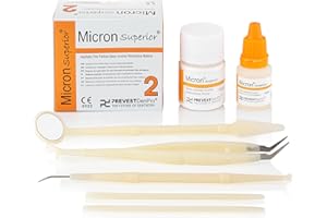 PREVESTDENPRO Micron Superior Dental Glass Ionomer Cement Permanent for Tooth Filling, Tooth Repair Kit, A2 Natural Shade, Self- curing, Self adherent