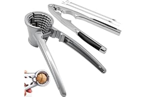 SALADOCY 2 Pcs Schiaccianoci, Acciaio, Schiaccianoci in Metallo, Clip Taglia Castagne Cracker Sheller Noce Pinze Schiaccianoci in Metallo, Strumento di Cucina, Nut Sheller Tool, Works on Noci, Mandorle, Noci