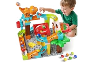 burgkidz Marmur toru, 90 sztuk Marble Bloki Building Toys, Zabawki Labirynt Marmurowy Kreatywny Prezent Edukacyjny dla Dzieci 3+ lat