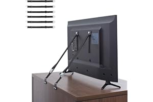 HOMGEN 6pcs Sangles Anti-Bascule Pour TV et Meubles 6X Sangles de Fixation Murale pour armoire Bibliothèque 3 Paires 60CM Attaches de Sécurité Réglables pour la Protection de l'Enfant avec Vis de Bricolage