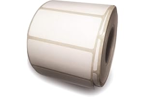 BT-Label 1000 uniwersalnych naklejek na rolce, 6 x 2,8 cm, etykiety do zamrażania, samoprzylepne, do gospodarstwa domowego, etykiety samoprzylepne do opisywania, trwałe "mocno przylegające", perforowane, białe