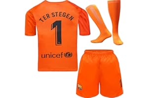NIHMEX Barcelona TER Stegen Kinder Torwart Trikot Fußball #1, Neu Saison, Shorts Socken Torwarttrikot