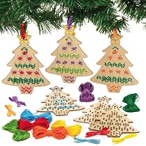 Baker Ross AX427 Set' artisanat d'arbre de Noël - Lot de 4, artisanat de fête pour Baker Ross AX427 Set' artisanat d'arbre de Noël - Lot de 4, artisanat de fête pour