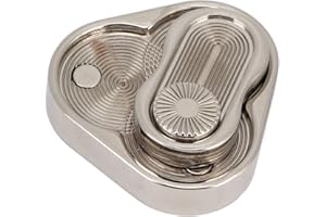 ASIXXSIX Fidget Slider, Magnetic Triangle Rotation EDC Adult Metal Fidget Toy, Przenośny ADHD, Autyzm, Niepokój, Ulga w Stresie Push Slider Fidget z Dwoma Metalowymi Korpusami