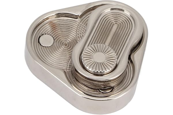 Fidget Slider, Triangle Magnétique Rotation Adulte Métal Fidget Toy, Portable TDAH, Autisme, Anxiété, Soulagement du Stress Push Slider Fidget avec Deux Corps en Métal