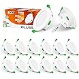 ALUSSO LED Recessed Ceiling Lights 4W 310LM, LED Downlights 68mm Cutout Dimmable, Ultra Slim IP44 Bathroom Spotlights, Warm White 3000K Neutral White 4000K Cool White 6500K, Beam Angle 120°, 12 Pack