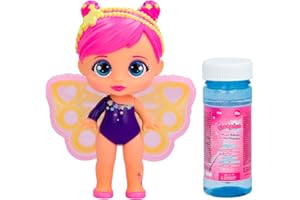 BLOOPIES Magic Bubbles Cristine, Bambola Fatina da Collezione che Spruzza Acqua e Fa Bolle Magiche con le sue Ali, Gioco d'Acqua per Bambini e Bambine