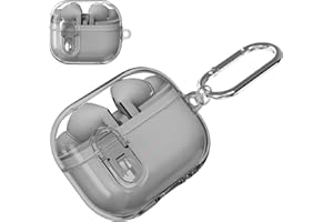 Miimall Etui ochronne do Samsung Galaxy Buds 3 & Galaxy Buds 3 Pro Etui [Bezpieczna blokada] [Ładowanie bezprzewodowe] [Brelok] [Widoczne LED] Odporne na upadki i zarysowania Samsung Buds 3 PC