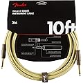 Fender Deluxe Series Câble Instrument Guitare, 3m, Droit,Droit, Tweed, Idéal pour les musiciens de tous niveaux, Flexibilité et Durabilité, Parfait pour les Environnements de Scène et de Studio